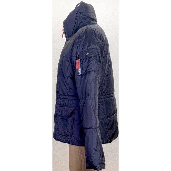 Marc New York Down Feather 8 Pockets Black Zip High Collar Puffer Coat - Picture 2 of 11